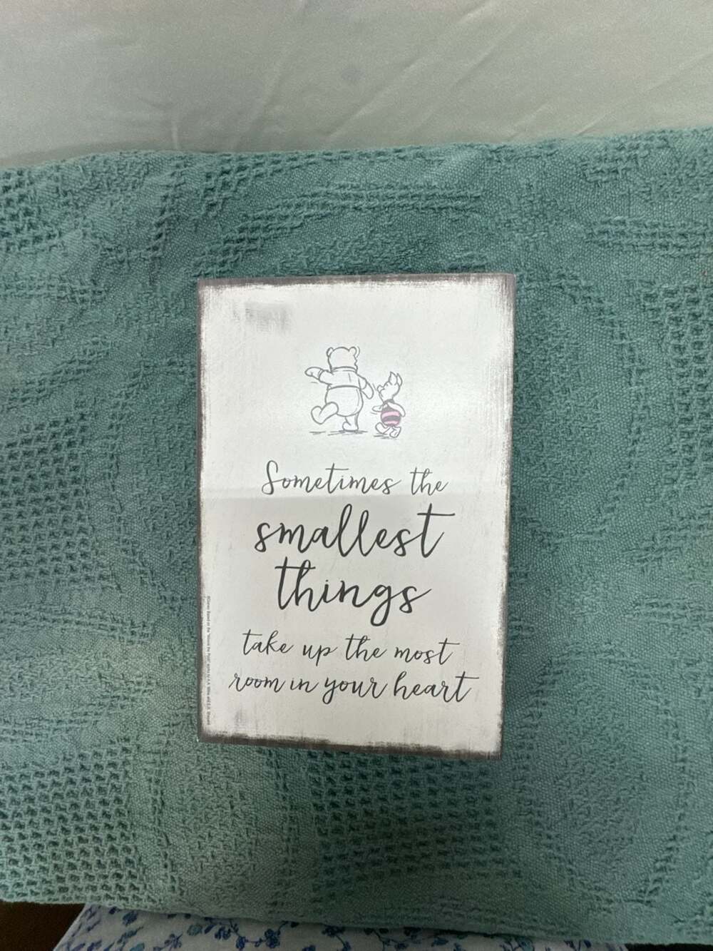 Disney Winnie the Pooh Sometimes the Smallest Things Wood Box Sign